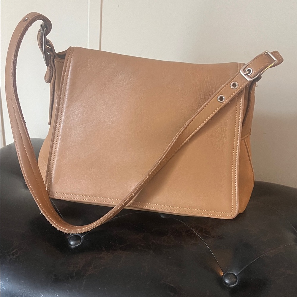 Tan Leather Shoulder Bag